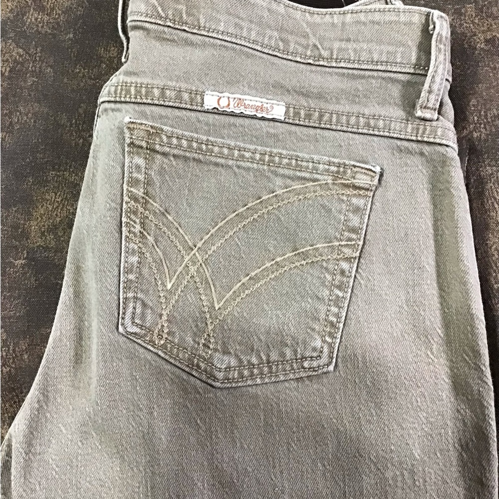 Wrangler Q Baby tan jeans, 7/8 x 34, worn, good shape
